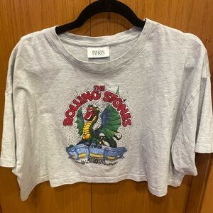 Cotton On Light Gray Crop Tee